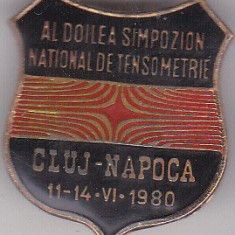 Insigna Al doilea Simpozion National de Tensiometre Cluj-Napoca 11-14 VI 1980