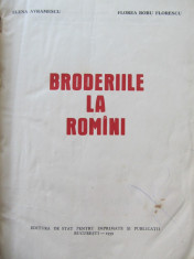 Broderiile la romani , 1959 -Elena Avramescu , Florea Bobu Florescu foto