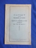 CARNET PENTRU VARSAMINTE SI CREDITE_COOPERATIVA &#039;&#039;PLOESTII&#039;&#039; - PLOESTI - 1935