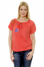 Bluza dama corai Bell Flower foto