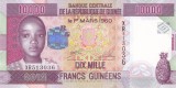 Bancnota Guineea 10.000 Franci 2012 - P46 UNC