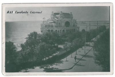 4065 - CONSTANTA, Cazinoul - old postcard, real PHOTO - used - 1939 foto