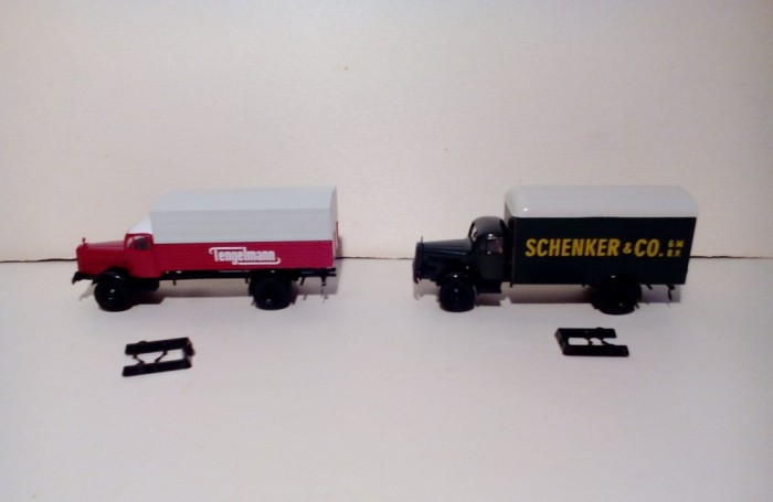 Set Mercedes 4500 Brekina machete camioane scara 1:87 foto mare Set Mercedes 4500 Brekina machete camioane scara 1:87 foto mare