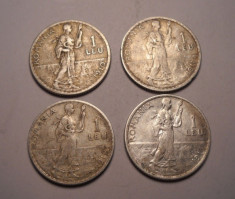 Lot 1 leu 1910 , 1 leu 1911 , 1 leu 1912 si 1 leu 1914 foto