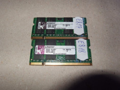 Memorie RAM laptop SODIMM DDR2 2GB 667mhz Kingston KTA-MB667/2G pt Apple MacBook foto