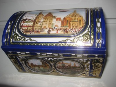 Cutie vintage WICKLEIN Nurnberg Lebkuchen ciocolata. foto