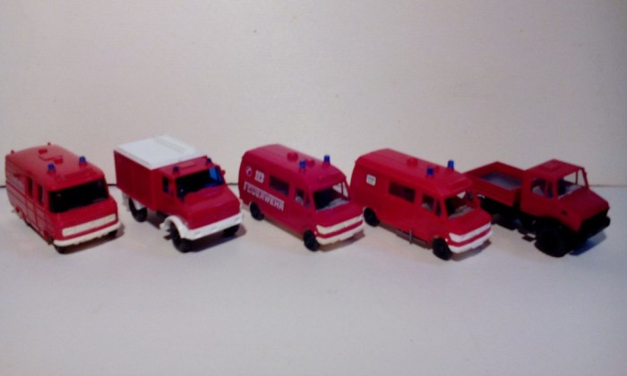 Set Mercedes 5 masini de interventie Wiking machete scara 1:87 foto mare Set Mercedes 5 masini de interventie Wiking machete scara 1:87 foto mare
