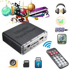 Mini amplificator audio portabil cu usb 12v foto