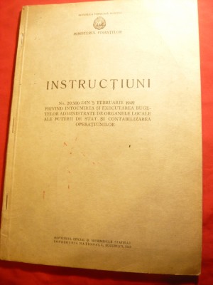 Ministerul Finantelor- Instructiuni-Bugete adm.de organe locale,contabilizare foto
