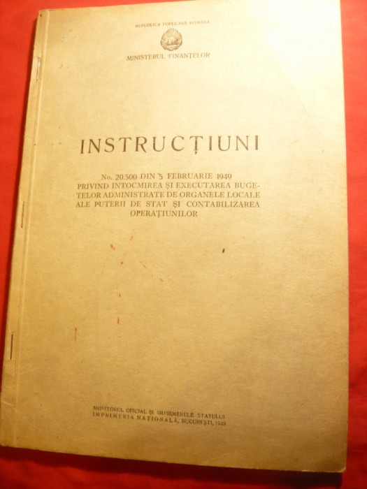 Ministerul Finantelor- Instructiuni-Bugete adm.de organe locale,contabilizare
