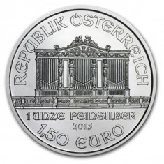 AUSTRIA 1,50 EURO ?WIENER PHILHARMONIKER- 2015 1 oz / Ag. 999 / UNC / in capsula foto