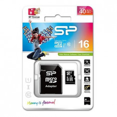 MICRO SD CARD 16GB CLASS 10 CU ADAPTOR SILIC foto