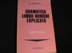 GRAMATICA LIMBII ROMANE EXPLICATA-C. DIMITRIU-382 PG- foto