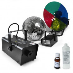 SET - bile disco stroboscop ?i reflector multi-color, aparat pentru producerea ce?ii, &amp;amp;nbsp;Lichid pentru ma?ini de fum foto