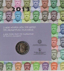 GRECIA 2013 2 Euro comemorativ ?2400 ani - Academia lui Platon-Atena&amp;quot; foto