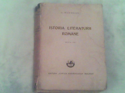 Istoria literaturii romane-D.Murarasu foto