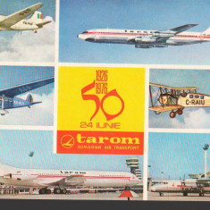 CPI (B9006) CARTE POSTALA - TAROM. 1926-1976, AVION, ILUSTRATA ANIVERSARA