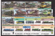 St Vincent - Locomotive, lot timbre neuzate supr. SPECIMEN foto