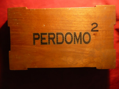 Cutie pt.Trabucuri - Perdomo nr.2,prod.Nicaragua,lemn 30x17,4x4,8cm foto