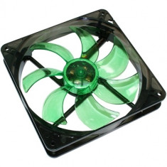 Ventilator Cooltek SILENT FAN 140 GREEN LED 140 mm, 63.7 CFM foto