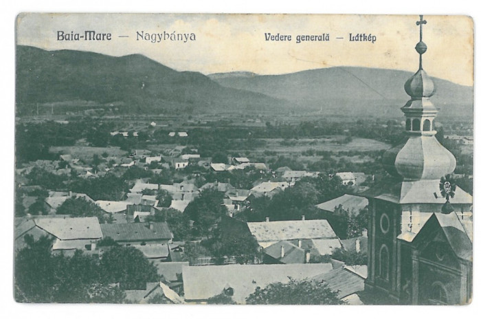 4035 - BAIA-MARE, Maramures, Panorama - old postcard - used - 1930