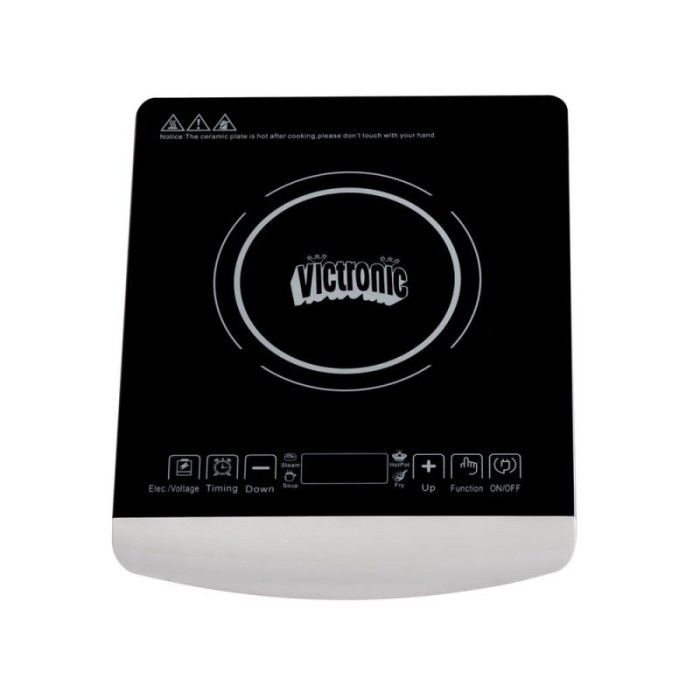 Plita cu inductie si timer Victronic, 1 Arzator, 2000 W, Negru foto mare Plita cu inductie si timer Victronic, 1 Arzator, 2000 W, Negru foto mare