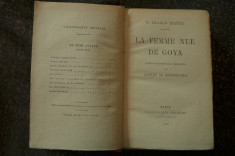 La femme nue de Goya de V. Blasco-Ibanez Ed. Calmann-Levy Paris 1926 foto