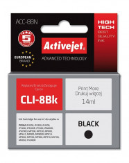 Cartus compatibil cli-8bk black pentru canon, 14 ml, premium activejet, garantie 5 ani Digital Media foto