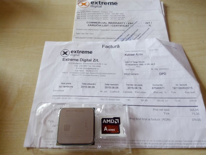 Procesor FM2+ AMD A8-7600,Quad-core,Integrat APU Radeon R7,Garantie 1 Ani foto mare Procesor FM2+ AMD A8-7600,Quad-core,Integrat APU Radeon R7,Garantie 1 Ani foto mare