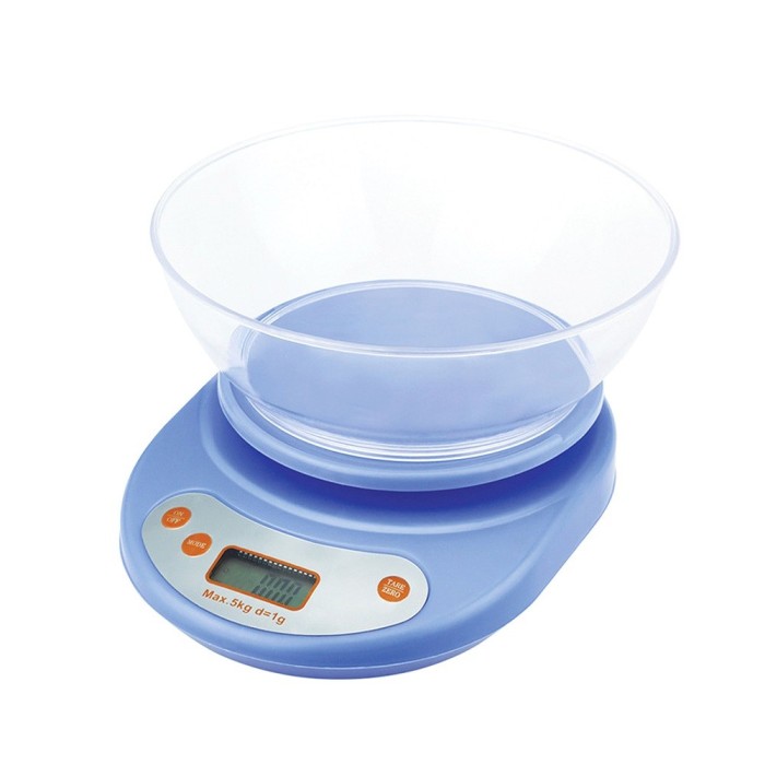 Cantar electronic de bucatarie cu afisaj digital si bol plastic, maxin 5 kg, Dei, albastru foto mare Cantar electronic de bucatarie cu afisaj digital si bol plastic, maxin 5 kg, Dei, albastru foto mare