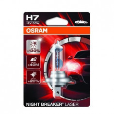 Bec auto far halogen Osram H7 Night Breaker Laser, +130%, 55W, 12V, Px26D, 1Buc foto