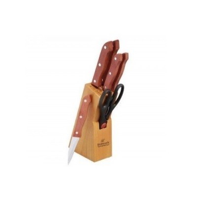 Set cutite 6 piese cu suport lemn, bohmann foto mare Set cutite 6 piese cu suport lemn, bohmann foto mare