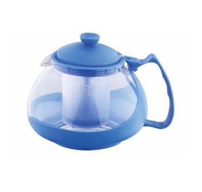 Infuzor ceai si cafea sticla, renberg, capac, maner si rama din plastic, 750 ml, albastru foto mare Infuzor ceai si cafea sticla, renberg, capac, maner si rama din plastic, 750 ml, albastru foto mare