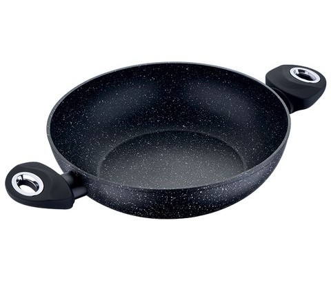 Oala wok marmorata fara capac 28X7.8CM, bergner foto mare Oala wok marmorata fara capac 28X7.8CM, bergner foto mare