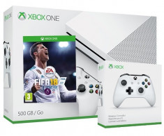 Consola Xbox One S 500GB + extracontroller + joc FIFA 18 foto