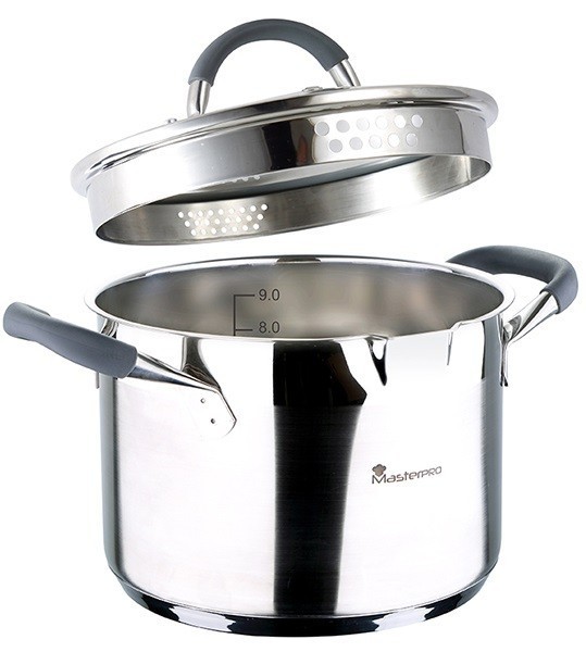 Oala inox cu capac. SG 8002 foto mare Oala inox cu capac. SG 8002 foto mare