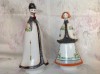 LICHIDARE ! Pereche de figurine din portelan vintage in port popular maghiar -
