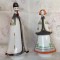 LICHIDARE ! Pereche de figurine din portelan vintage in port popular maghiar -