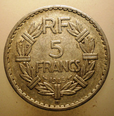 2.840 FRANTA 5 FRANCS FRANCI 1945 B foto