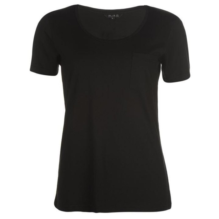 Oferta! Tricou Dama Miso Pocket Black - original foto mare Oferta! Tricou Dama Miso Pocket Black - original foto mare