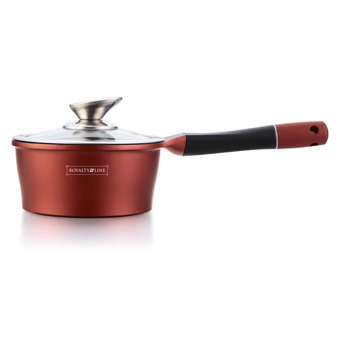 Cratita pentru sos cu invelis marmura, Royalty Line, 16 cm, 1.2 l, grena foto mare Cratita pentru sos cu invelis marmura, Royalty Line, 16 cm, 1.2 l, grena foto mare