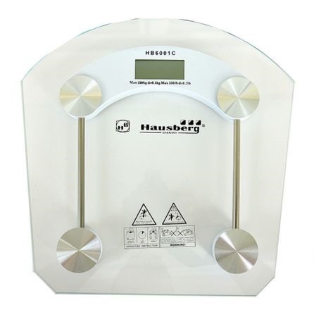 Cantar digital Hausberg, 150 kg, LCD, platforma sticla foto mare Cantar digital Hausberg, 150 kg, LCD, platforma sticla foto mare