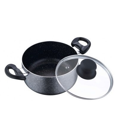 Oala marmorata cu capac yena, din aluminiu presat SG 6847 foto mare Oala marmorata cu capac yena, din aluminiu presat SG 6847 foto mare