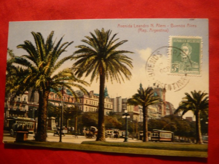 Ilustrata TCV Argentina Buenos Aires 1921 ,color