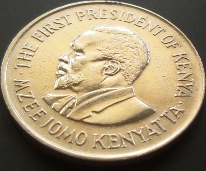 Moneda 1 Shilling - KENYA, anul 1975 *cod 5017 foto mare Moneda 1 Shilling - KENYA, anul 1975 *cod 5017 foto mare