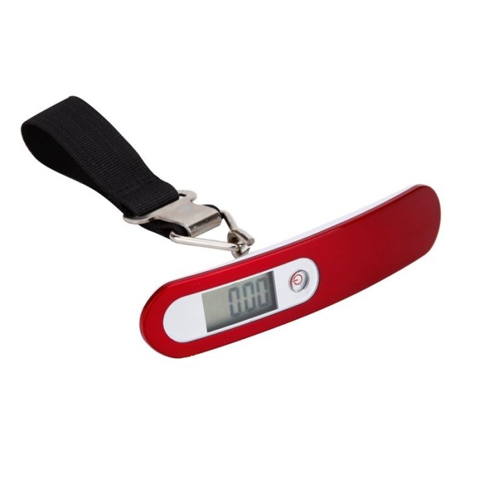 Cantar pentru bagaje de mana, digital cu ecran LCD, maxim 50 kg, rosu, dei foto mare Cantar pentru bagaje de mana, digital cu ecran LCD, maxim 50 kg, rosu, dei foto mare