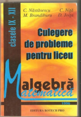 Culegere de probleme pentru liceu algebra cl. IX-XII foto