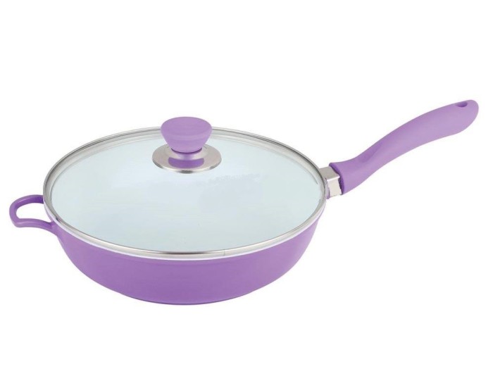 Tigaie ceramica cu capac Barton Steel, 24 cm, mov foto mare Tigaie ceramica cu capac Barton Steel, 24 cm, mov foto mare