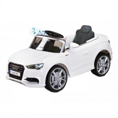 Vehicul Electric Audi A3 2 x 6V cu Telecomanda White foto