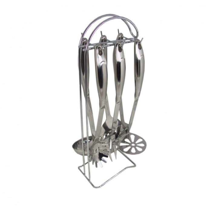 Set bucatarie piese cu stand, otel inoxidabil, Barton Steel foto mare Set bucatarie piese cu stand, otel inoxidabil, Barton Steel foto mare